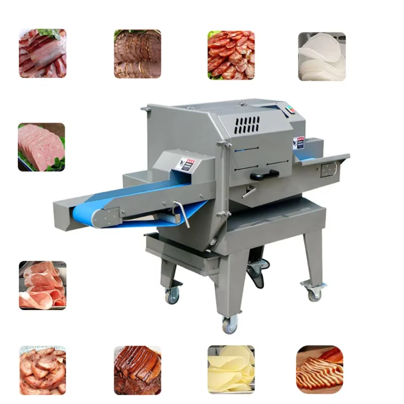 300KG/H Automatic Sliced Pork Beef Cutting Processing Machine Block Steak Meats Slicer Cooked Meat Slicing Machine
300KG/H Automatic Sliced Pork Beef Cutting Processing Machine Block Steak Meats Slicer Cooked Meat Slicing Machine