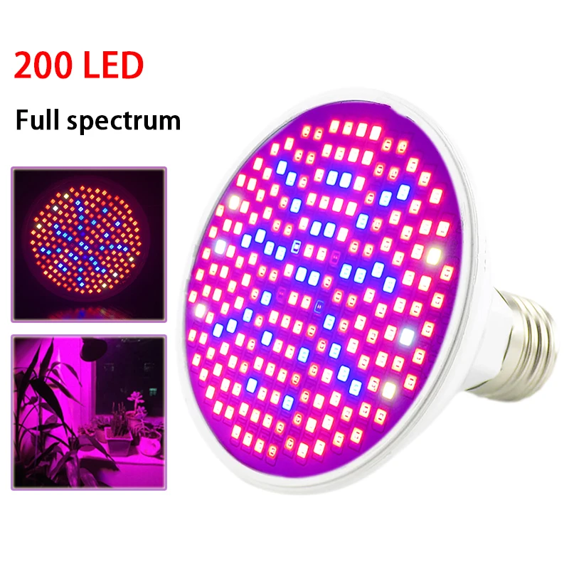 E27 200 LED Plant Grow Light Lamp UV IR Full spectrum Growing Bulbs Hydro for Flower vegs Veg Indoor Greenhouse growbox
E27 200 LED Plant Grow Light Lamp UV IR Full spectrum Growing Bulbs Hydro for Flower vegs Veg Indoor Greenhouse growbox