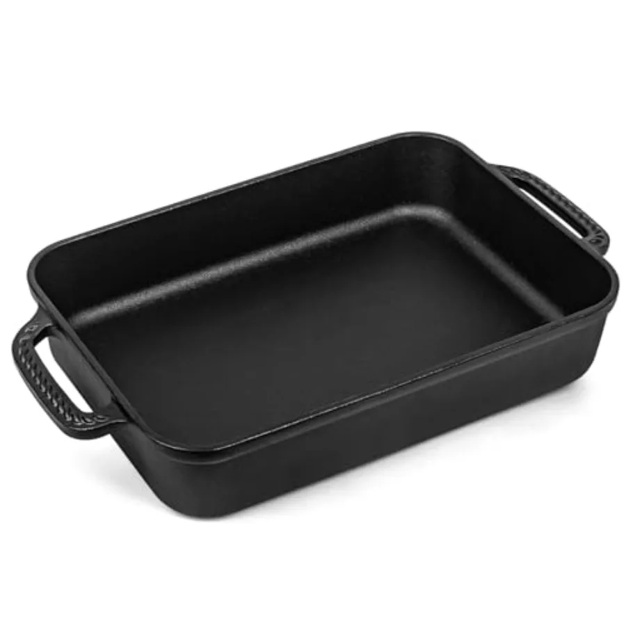 Cast Iron Detroit Pizza Pan - 9x13 Inch Pre-Seasoned Deep Baking Dish for Casserole, Focaccia, Lasagna
Cast Iron Detroit Pizza Pan - 9x13 Inch Pre-Seasoned Deep Baking Dish for Casserole, Focaccia, Lasagna