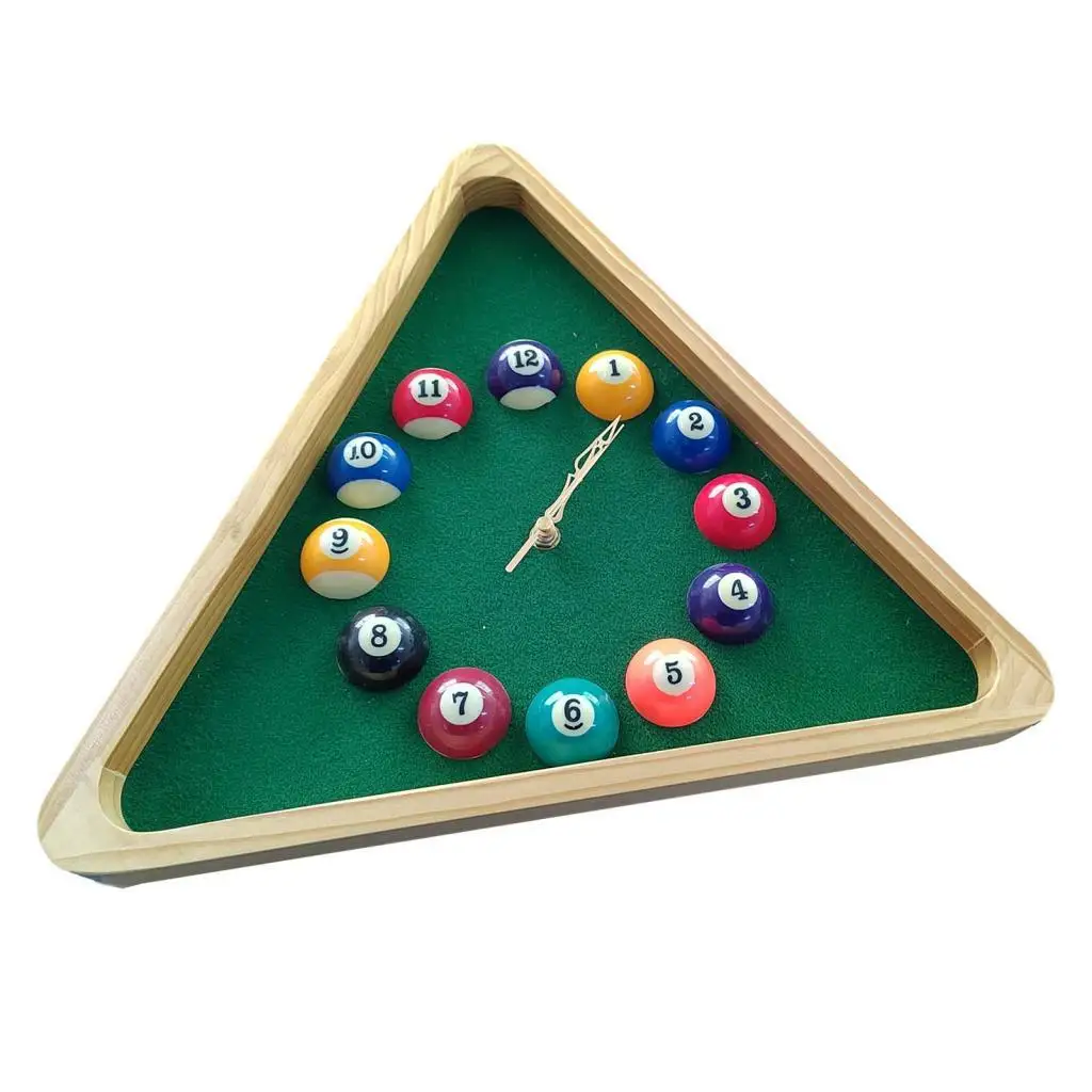 Billiards Pool Ball Triangle Wall Clock Decorative Room Decoration for Housewarming Gift Sturdy Simple Installation Multipurpose
Billiards Pool Ball Triangle Wall Clock Decorative Room Decoration for Housewarming Gift Sturdy Simple Installation Multipurpose
