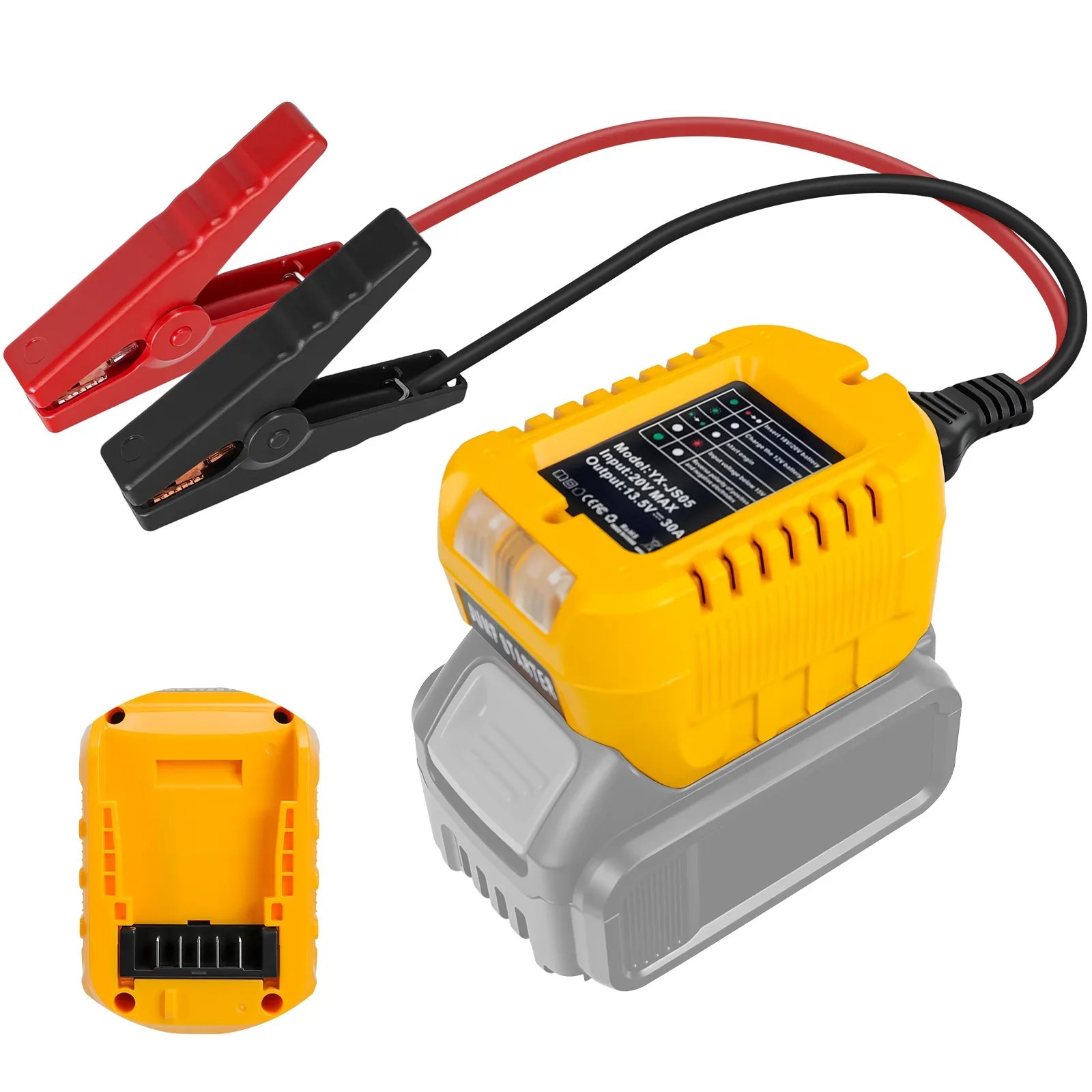 Car Jump Starter For Dewalt 20V Battery 100A Peak Emergency Starter Booster Power Tool Battery For 12V Vehicle
Car Jump Starter For Dewalt 20V Battery 100A Peak Emergency Starter Booster Power Tool Battery For 12V Vehicle