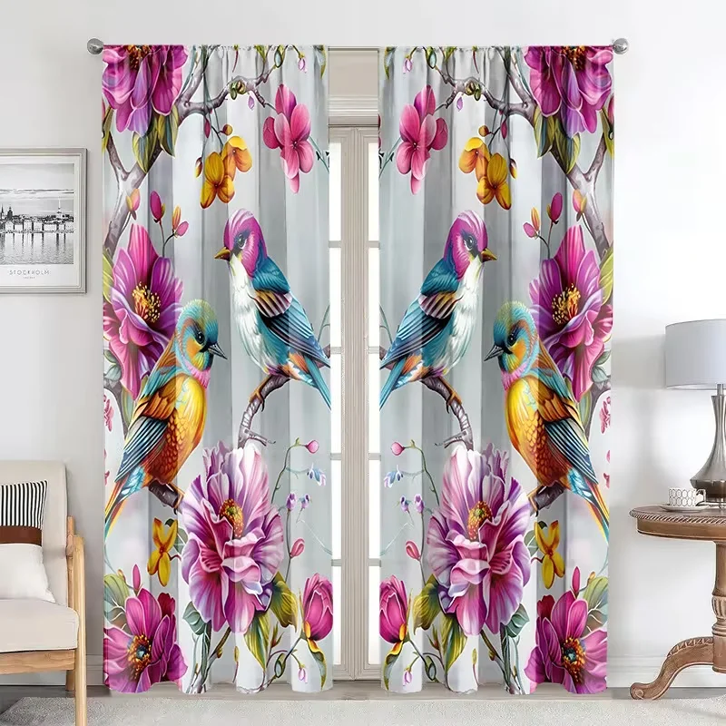 2 Pcs Spring birds print curtains,suitable for bedroom,living room kitchen decoration,home decoration,window decoration
2 Pcs Spring birds print curtains,suitable for bedroom,living room kitchen decoration,home decoration,window decoration