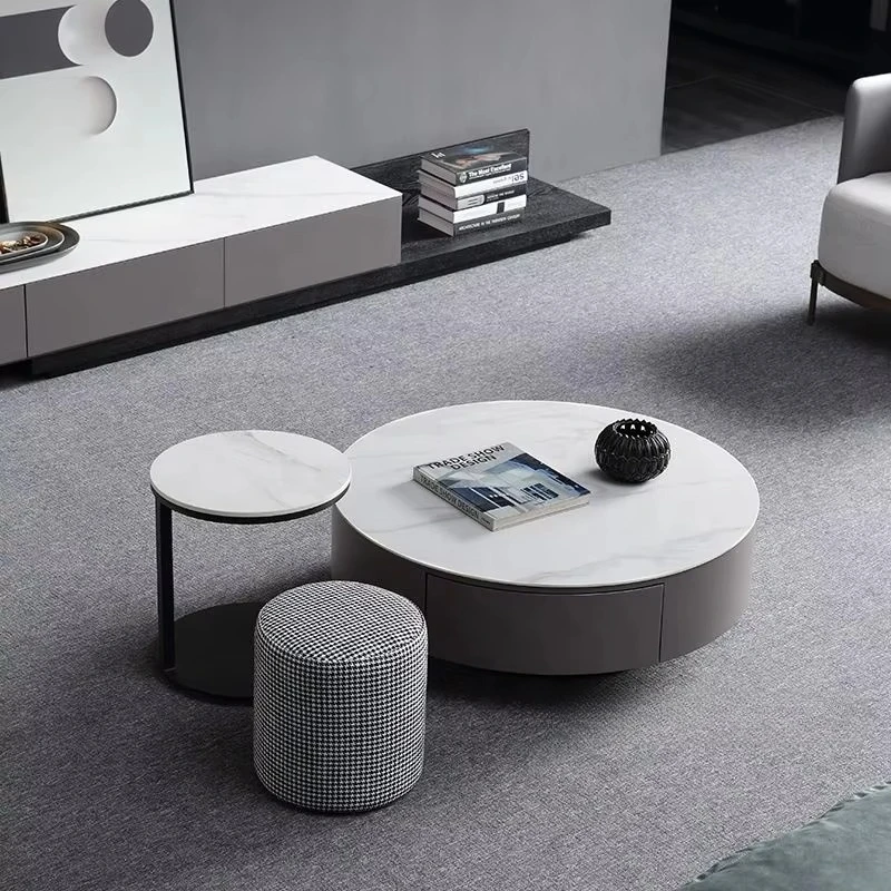 Дизайн мебели Современные круглые журнальные столики Наборы каменной столешницы с основанием из орехового дерева для хранения Чайный журнальный столик Набор
Дизайн мебели Современные круглые журнальные столики Наборы каменной столешницы с основанием из орехового дерева для хранения Чайный журнальный столик Набор