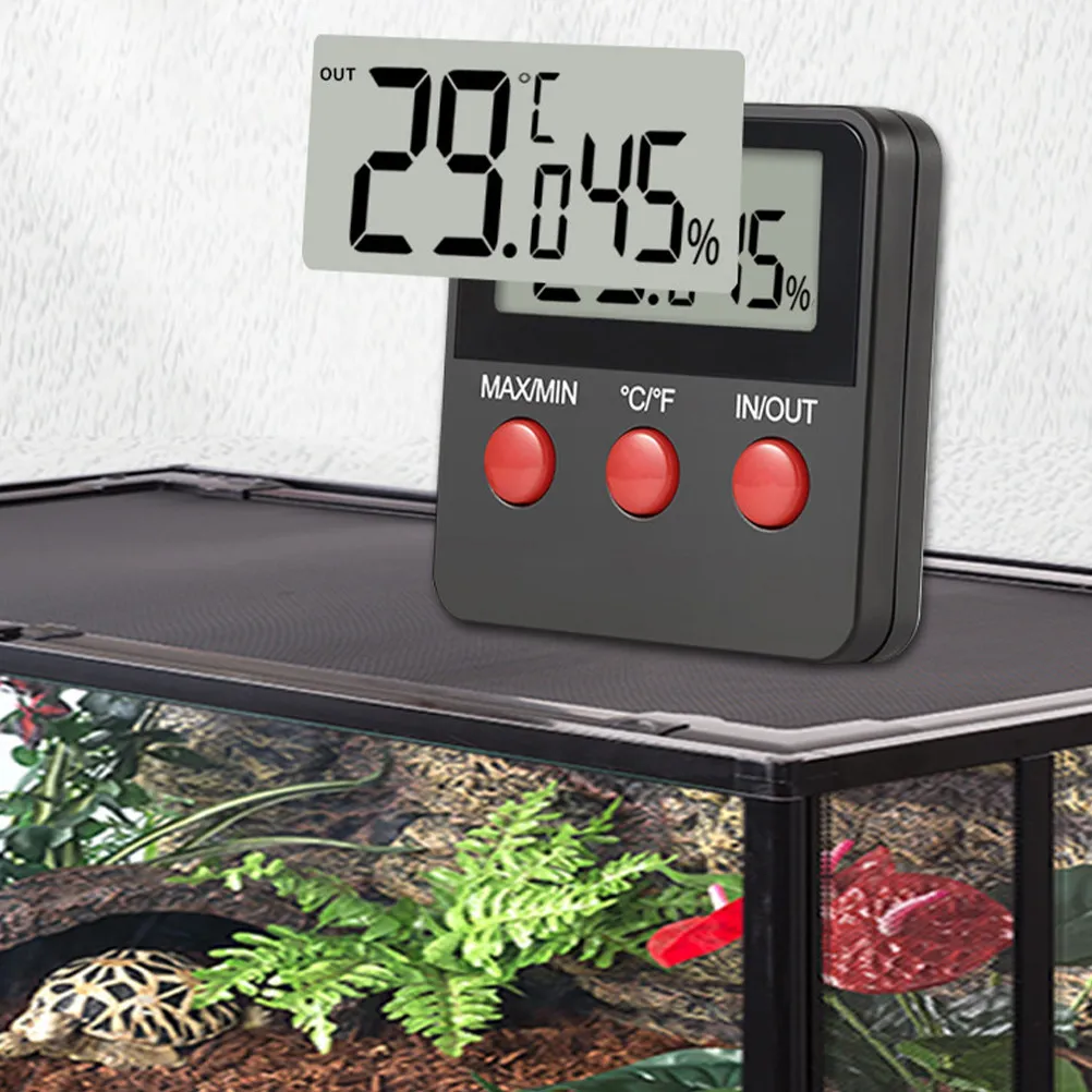 2Sets Reptile Box Digital Thermometer Hygrometer for Terrarium Turtle Snake Lizard Tank Egg Hatching with Back Clip Bracket
2Sets Reptile Box Digital Thermometer Hygrometer for Terrarium Turtle Snake Lizard Tank Egg Hatching with Back Clip Bracket