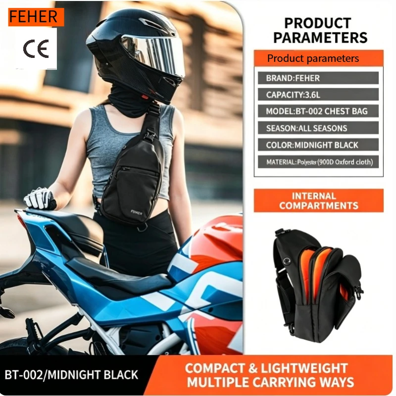 FEHER Multifunctional Crossbody Chest Bag Unisex Waterproof Tearresistant Design Ideal Storage Bag for Motorbike RidingandSports
FEHER Multifunctional Crossbody Chest Bag Unisex Waterproof Tearresistant Design Ideal Storage Bag for Motorbike RidingandSports