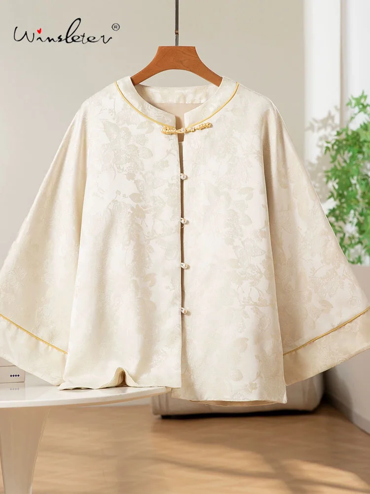 Winsleter-35% Silk 65% Wool Elegant Coat, Batwing Sleeve Jacquard, Women Retro Temperament Chic Loose Coat, 2025 Autumn C5N307CC
Winsleter-35% Silk 65% Wool Elegant Coat, Batwing Sleeve Jacquard, Women Retro Temperament Chic Loose Coat, 2025 Autumn C5N307CC