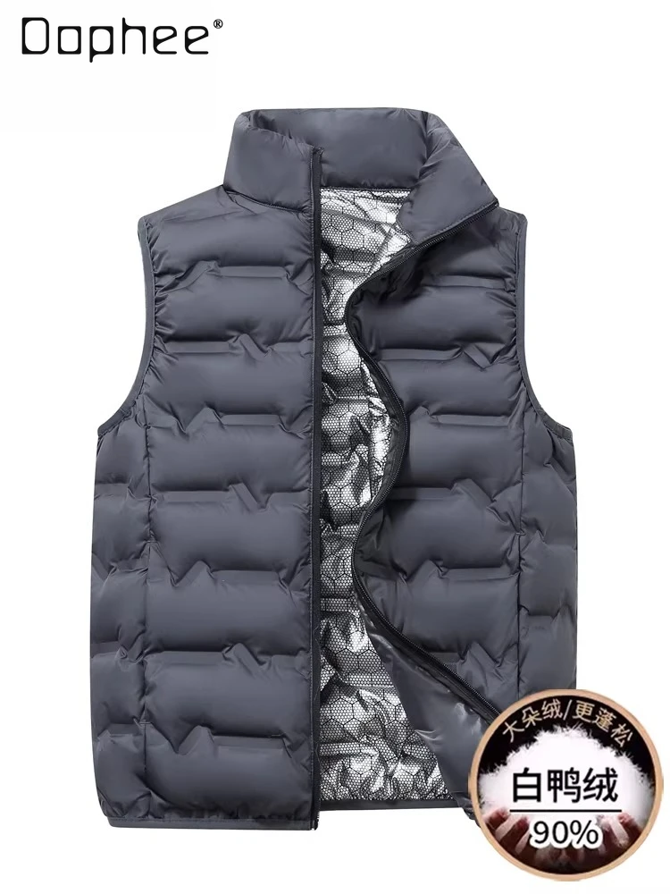 Autumn Winter Commuter Style Men's Dark Gray Black Blue Stand Collar Lightweight Warm Versatile Slim Fit Sleeveless Down Vest
Autumn Winter Commuter Style Men's Dark Gray Black Blue Stand Collar Lightweight Warm Versatile Slim Fit Sleeveless Down Vest