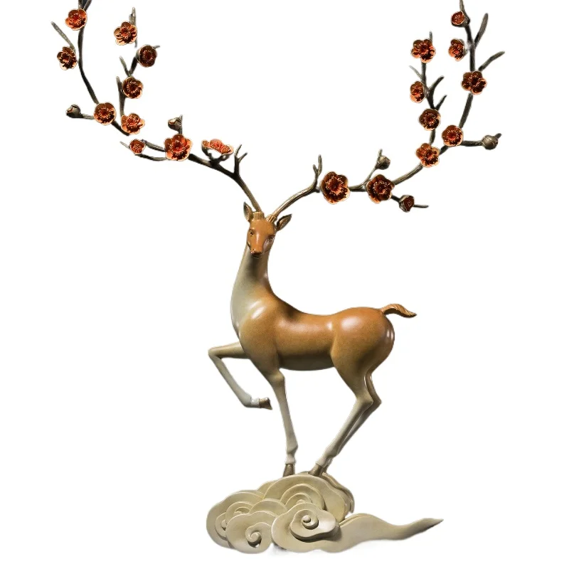 "Flowers All the Way" living room desktop copper deer ornaments home decoration crafts
"Flowers All the Way" living room desktop copper deer ornaments home decoration crafts