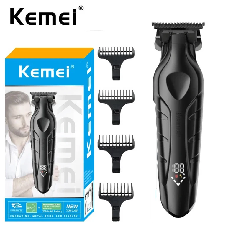 Kemei 2269 Men Haircut Kit Cordless Hair Trimmer Electric Bald Head Hair Clipper Professional Barber Finish Hair Cutting Machine
Kemei 2269 Men Haircut Kit Cordless Hair Trimmer Electric Bald Head Hair Clipper Professional Barber Finish Hair Cutting Machine