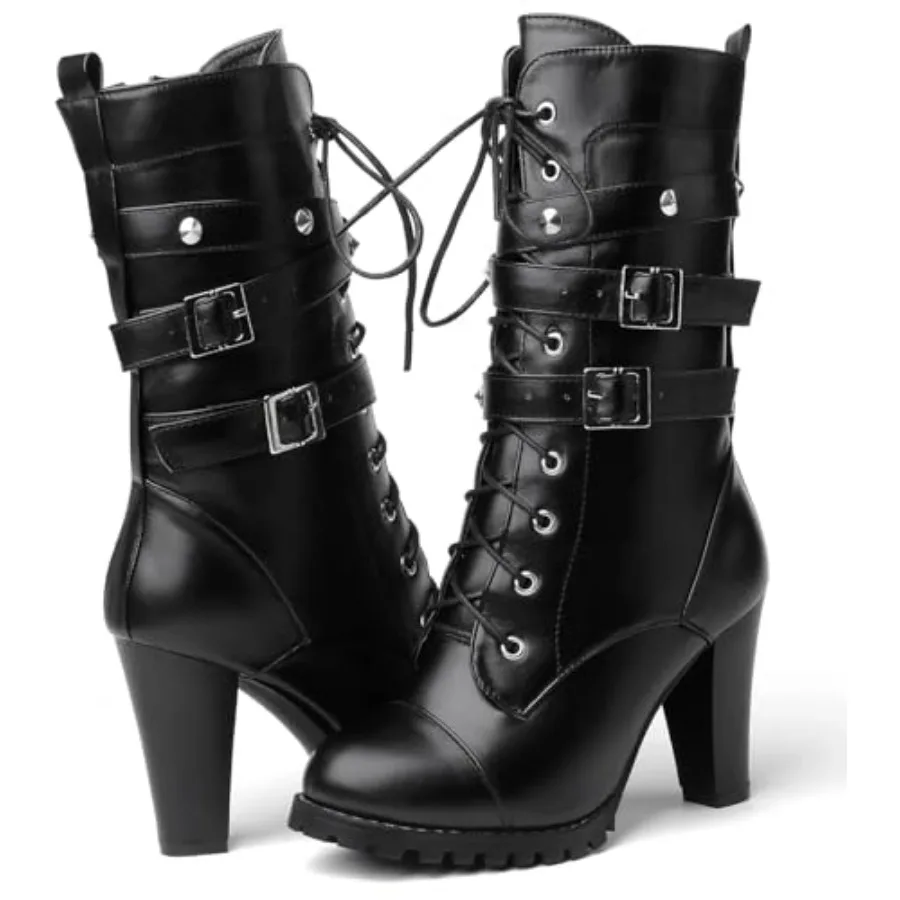 Susanny High Heel Boots for Women, Womens Platform Boot Heels Sexy Round Toe Lace UP High Heels Mid Calf Boots
Susanny High Heel Boots for Women, Womens Platform Boot Heels Sexy Round Toe Lace UP High Heels Mid Calf Boots
