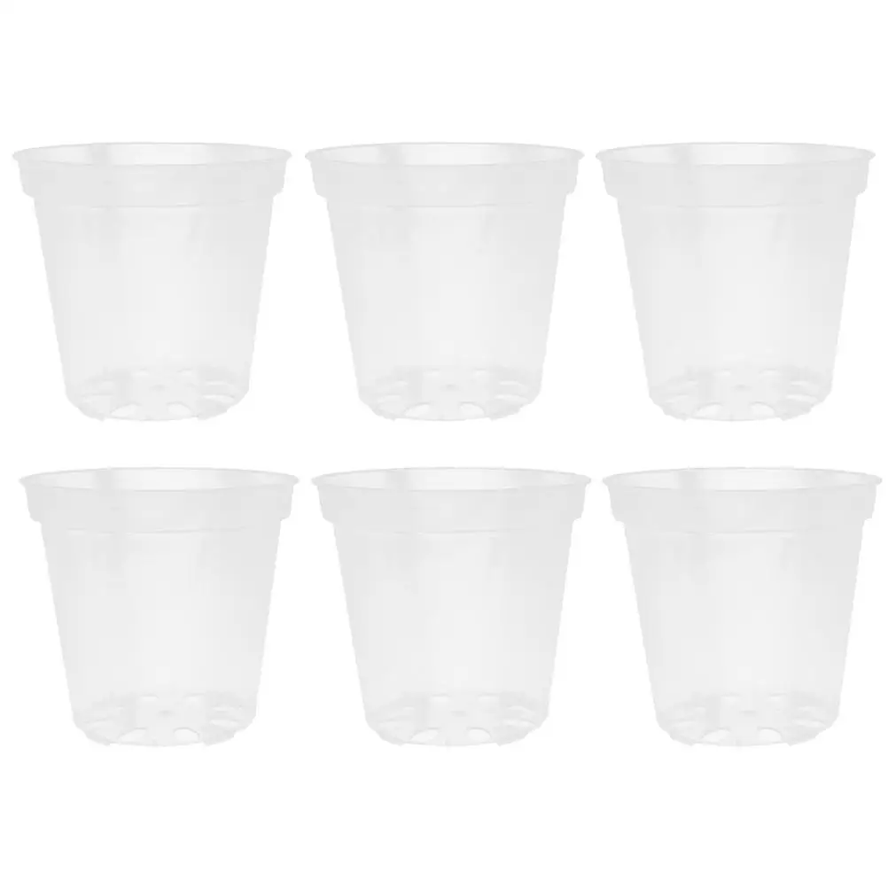 6 Pcs Transparent Flower Pot Set Plant Pots Large Clear Breathable Slotted Plants Hard for Plastic Nursery
6 Pcs Transparent Flower Pot Set Plant Pots Large Clear Breathable Slotted Plants Hard for Plastic Nursery