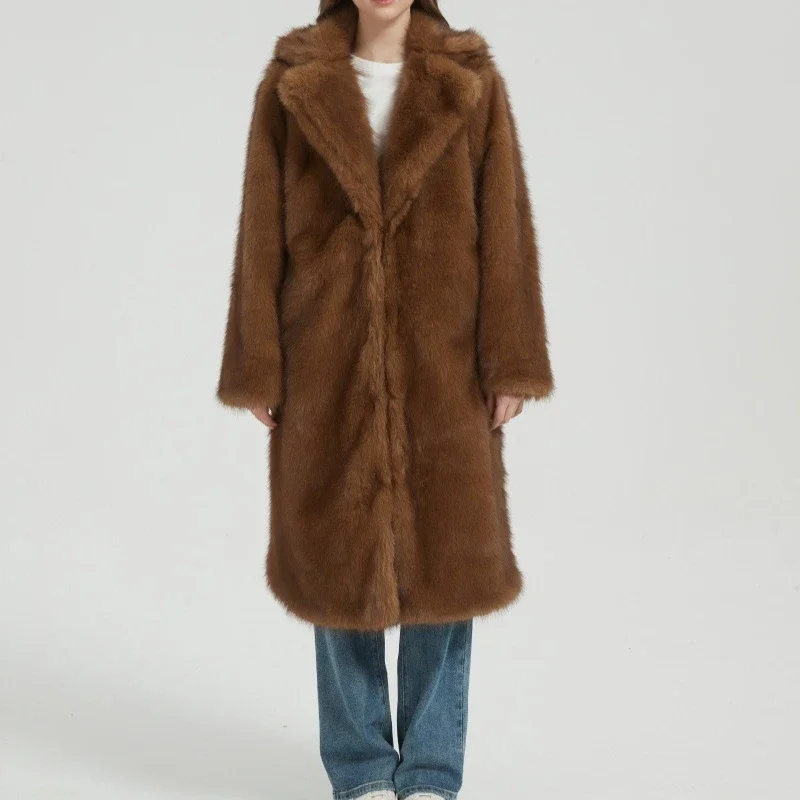 2025 Autumn/Winter Artificial Fur Coat Long Fur Coat Big Collar Plush Fox Fur
2025 Autumn/Winter Artificial Fur Coat Long Fur Coat Big Collar Plush Fox Fur