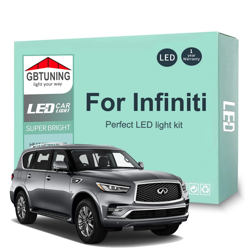 LED Interior Light Bulb Kit For Infiniti Q30 Q50 Q60 Q70 QX30 QX50 QX56 QX60 QX70 QX80 FX35 FX37 EX35 EX37 G35 G37 M35 M37 M56
LED Interior Light Bulb Kit For Infiniti Q30 Q50 Q60 Q70 QX30 QX50 QX56 QX60 QX70 QX80 FX35 FX37 EX35 EX37 G35 G37 M35 M37 M56