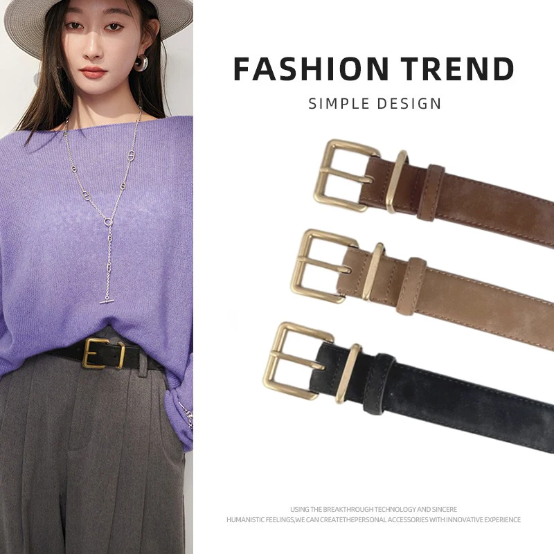 2025 New Double Genuine Leather Belt for Women Cowhide Suede Belts with Trendy Square Alloy Buckle Ideal for Dresses and Jeans
2025 New Double Genuine Leather Belt for Women Cowhide Suede Belts with Trendy Square Alloy Buckle Ideal for Dresses and Jeans