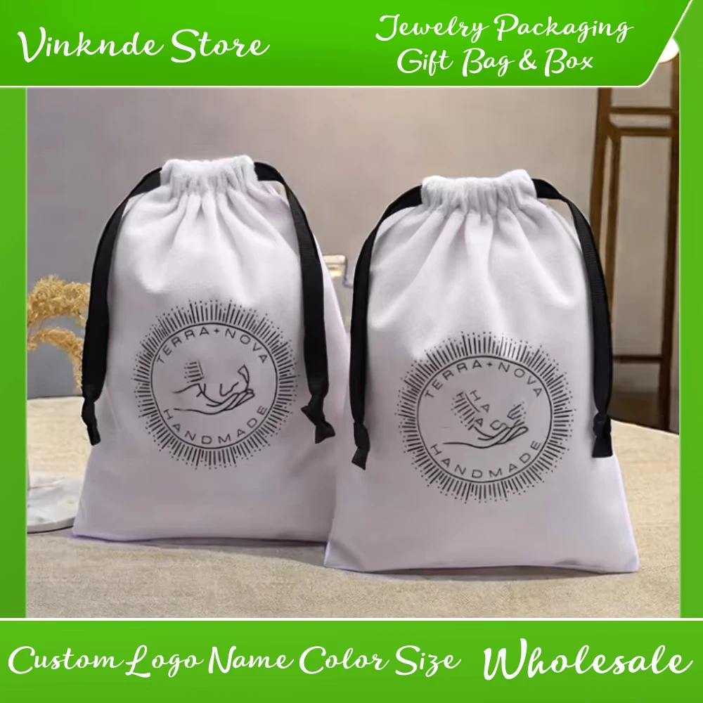 100pcs Personalized Logo White Flannel Drawstring Gift Bags Velvet Jewelry Necklace Packaging Pouch Wedding Favors For Guests
100pcs Personalized Logo White Flannel Drawstring Gift Bags Velvet Jewelry Necklace Packaging Pouch Wedding Favors For Guests