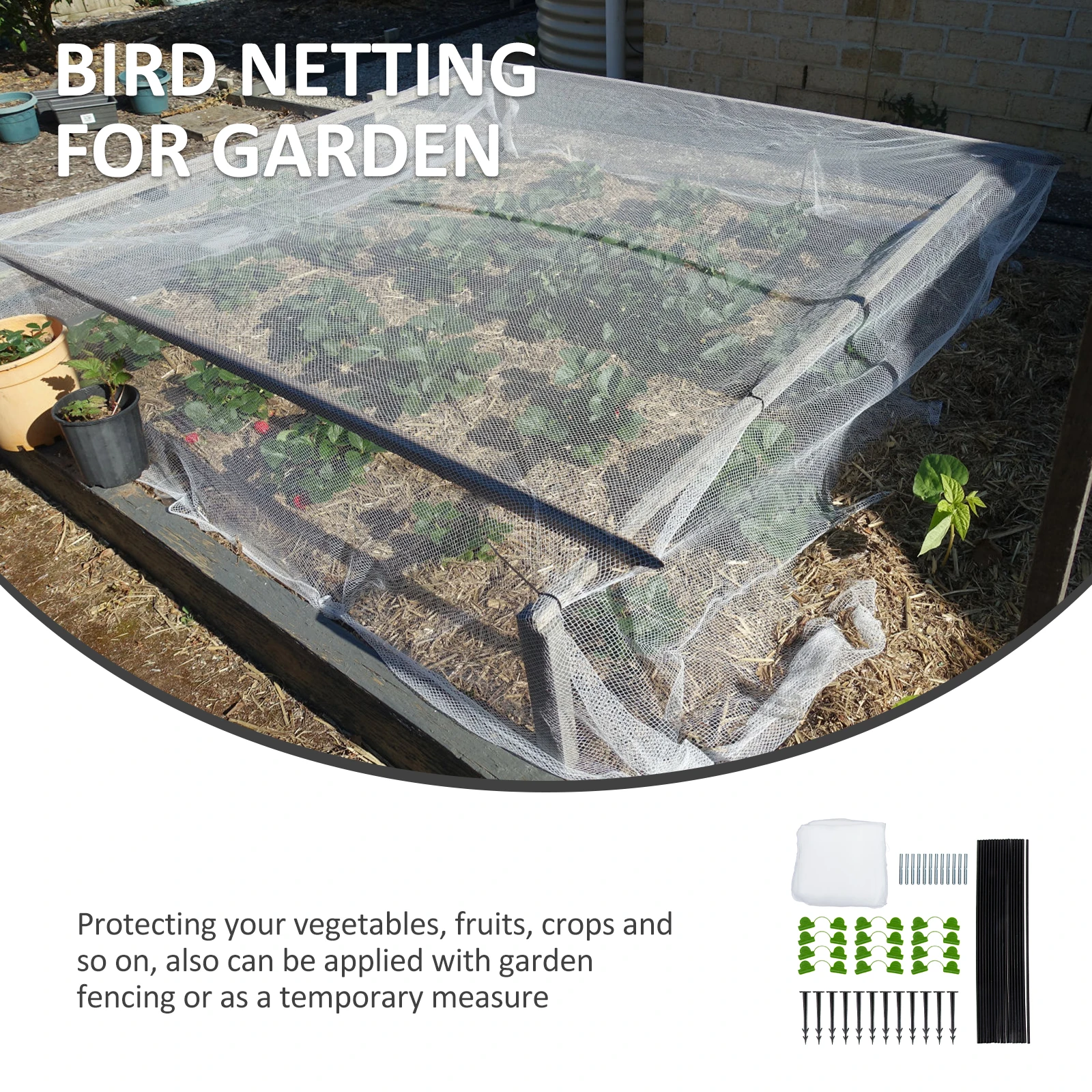 Plant Insect Net Set Greenhouse Hoops Garden Mesh Protecting Plants from Insects Birds Gardening Fencing Temporary Use Long
Plant Insect Net Set Greenhouse Hoops Garden Mesh Protecting Plants from Insects Birds Gardening Fencing Temporary Use Long