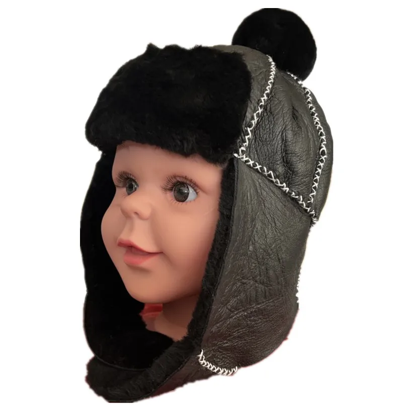 Winter Real Sheep Shearling Fur Cap with Earflap Leather Hat for Girl Boys Fluffy Warm Hats Windproof Headwear
Winter Real Sheep Shearling Fur Cap with Earflap Leather Hat for Girl Boys Fluffy Warm Hats Windproof Headwear