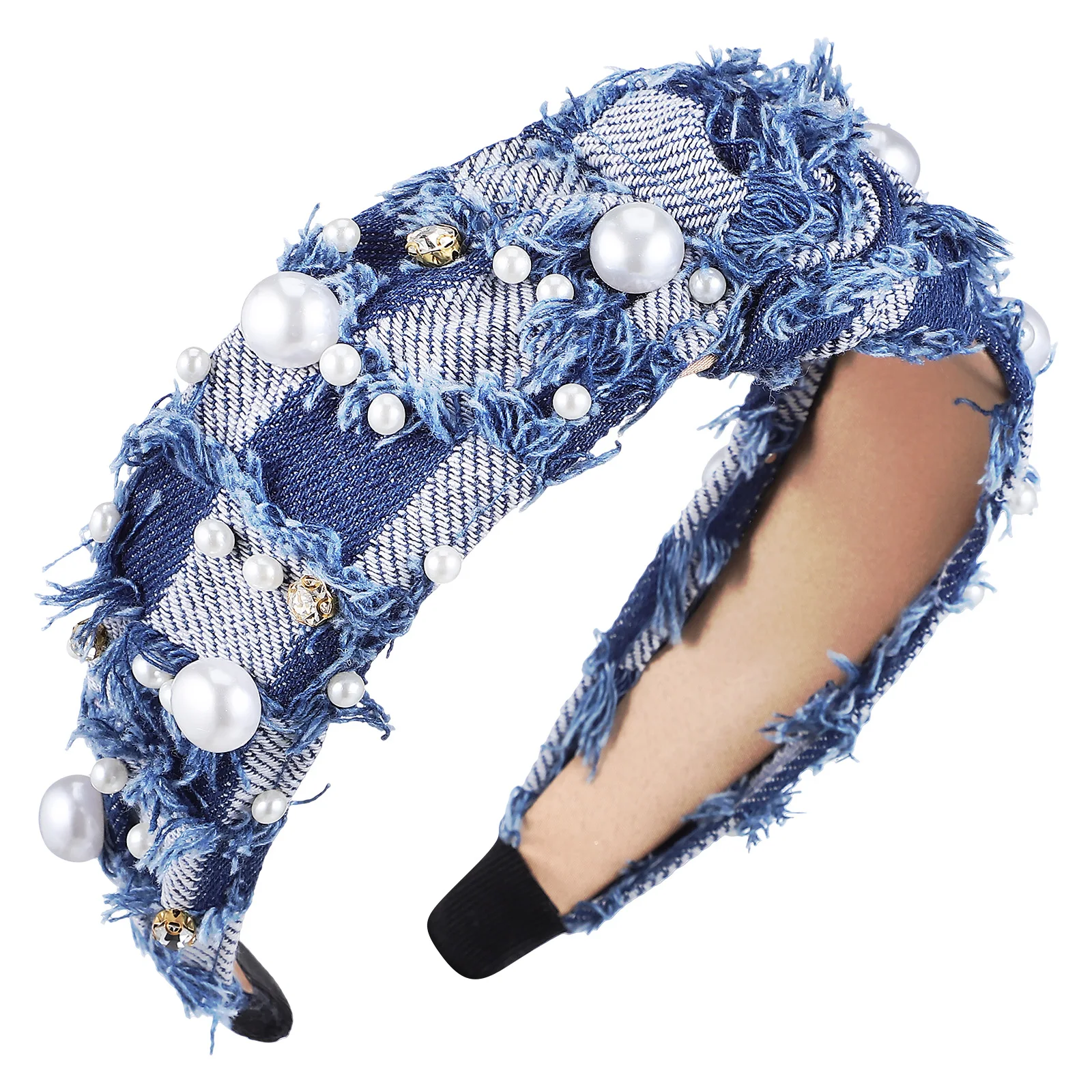 Rhinestone Knotted Elastic Hairband Denim Accessories For Women Wide Running Headband Spa Running Accessories
Rhinestone Knotted Elastic Hairband Denim Accessories For Women Wide Running Headband Spa Running Accessories