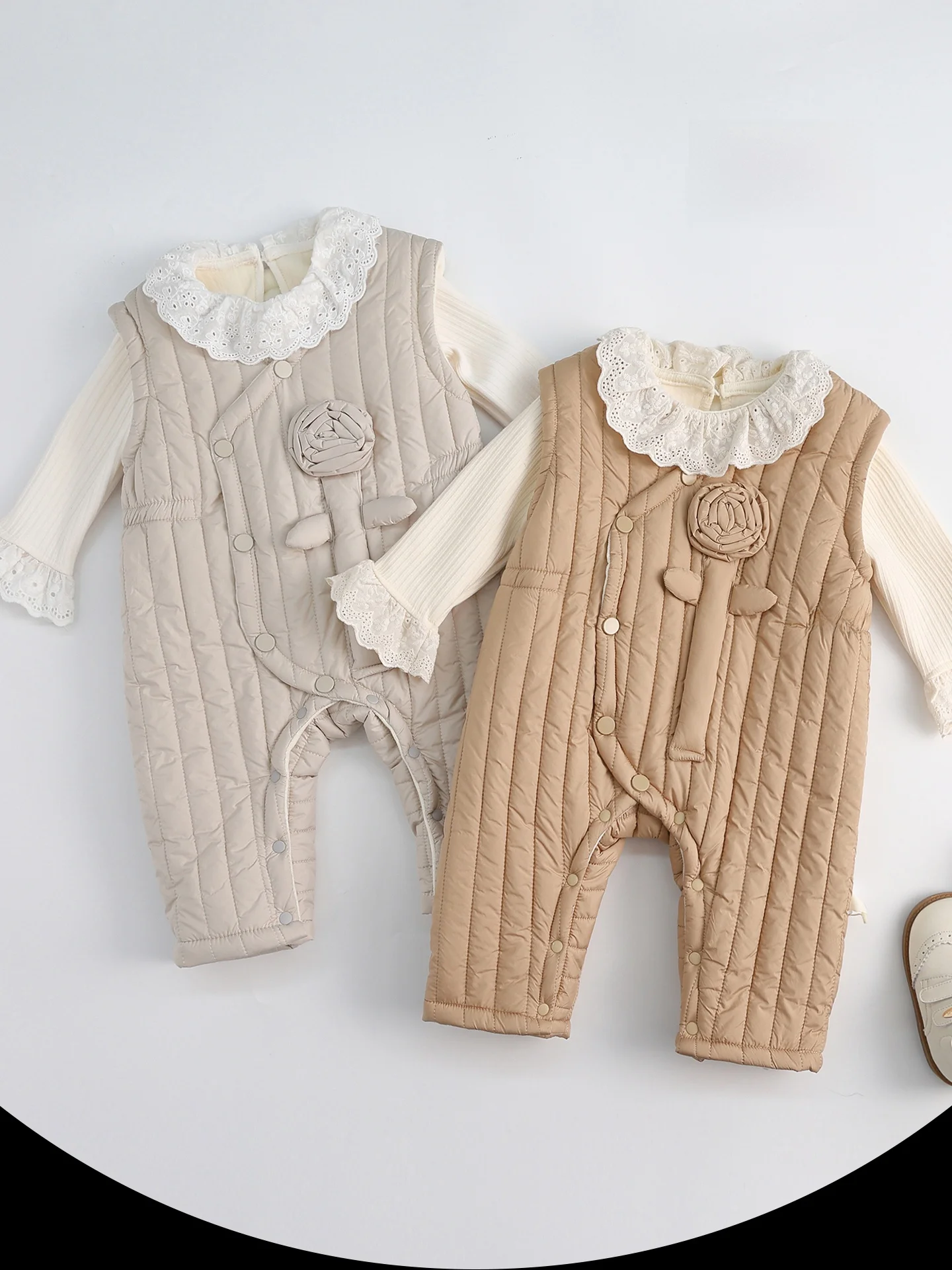 Sweet Princ Baby Girl Outfit Winter Clothes Set with Bibs Two-Piece Suit Korean Sle Thiened Cotton Long Sve
Sweet Princ Baby Girl Outfit Winter Clothes Set with Bibs Two-Piece Suit Korean Sle Thiened Cotton Long Sve