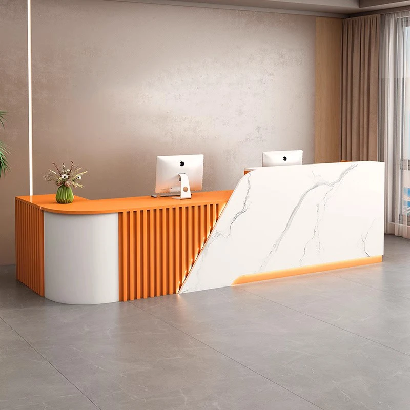 Minimalist Beauty Reception Desks Modern Salon Executive Aesthetic Reception Desks Long Curved Mostrador Commercial Furniture
Minimalist Beauty Reception Desks Modern Salon Executive Aesthetic Reception Desks Long Curved Mostrador Commercial Furniture