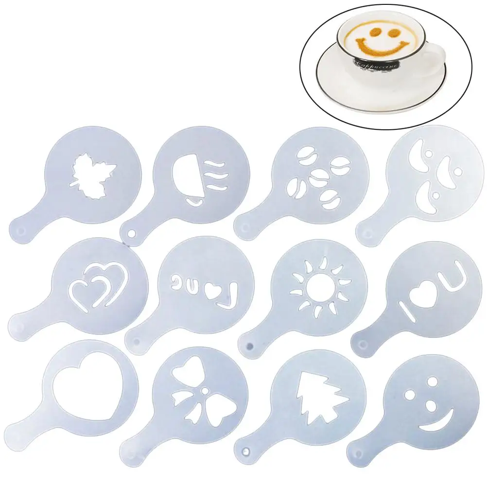 16pcs Coffee Stencils Safe Use Various Patterns Precision Craftsmanship Cappuccino Templates Flower Leaf Moon Lip
16pcs Coffee Stencils Safe Use Various Patterns Precision Craftsmanship Cappuccino Templates Flower Leaf Moon Lip