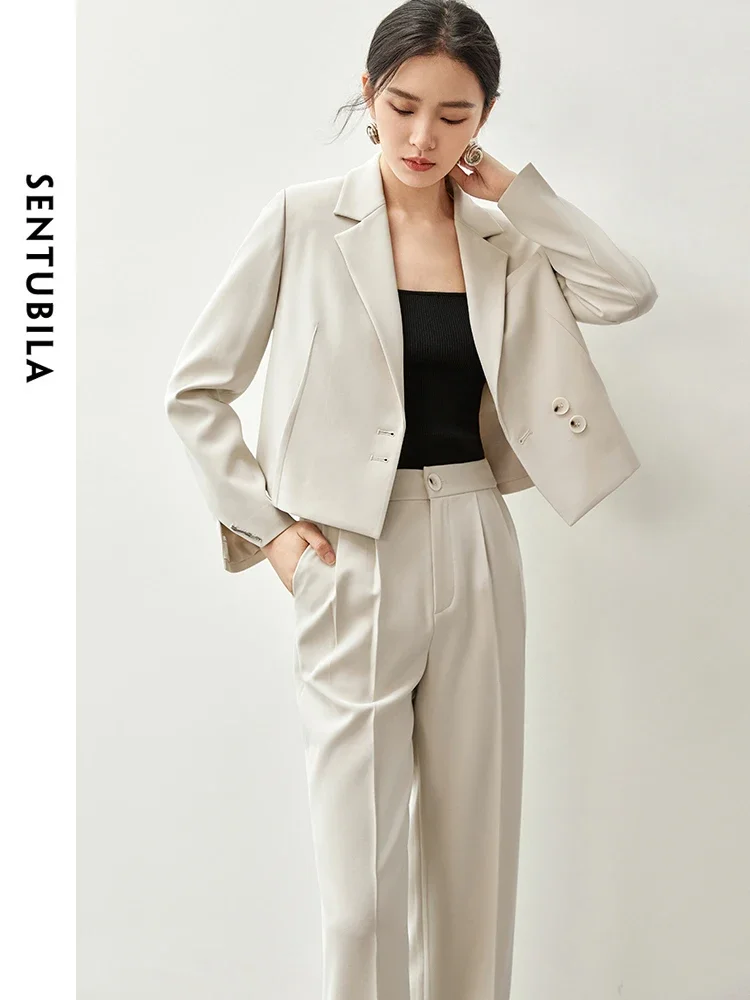SENTUBILA Straight 2 Piece Set for Women 2025 Spring Fashion Solid Office Lady Work Business Short Coat Pleat Pant Set 143Z55828
SENTUBILA Straight 2 Piece Set for Women 2025 Spring Fashion Solid Office Lady Work Business Short Coat Pleat Pant Set 143Z55828