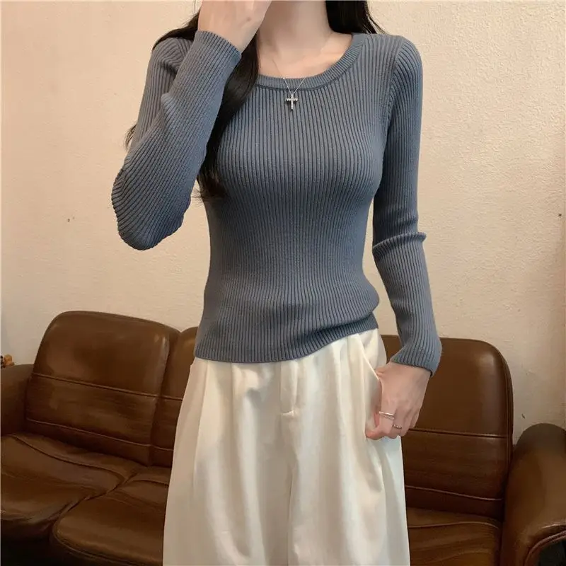 Fleece Lined Thick Warm round Neck Knitted Base Shirt Women's Sweater Slim Fit Long Sleeve Slimming Autumn Winter Top
Fleece Lined Thick Warm round Neck Knitted Base Shirt Women's Sweater Slim Fit Long Sleeve Slimming Autumn Winter Top