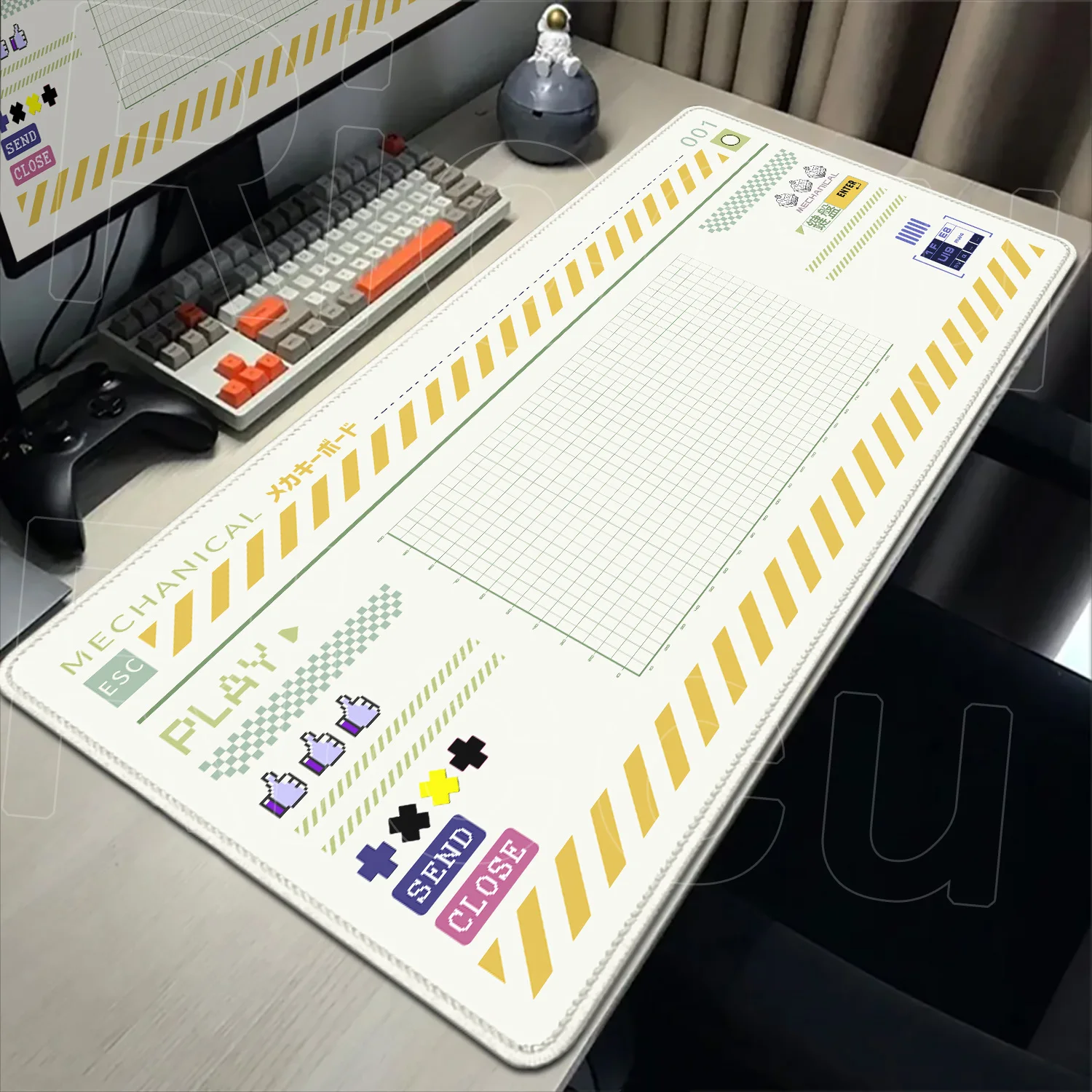 Japanese Mouse Pad Mechanical Keyboard Art Design Anti-Slip Rubber Gamer Mousepad Rubber Desk Mat Suitable For Office And Gaming
Japanese Mouse Pad Mechanical Keyboard Art Design Anti-Slip Rubber Gamer Mousepad Rubber Desk Mat Suitable For Office And Gaming