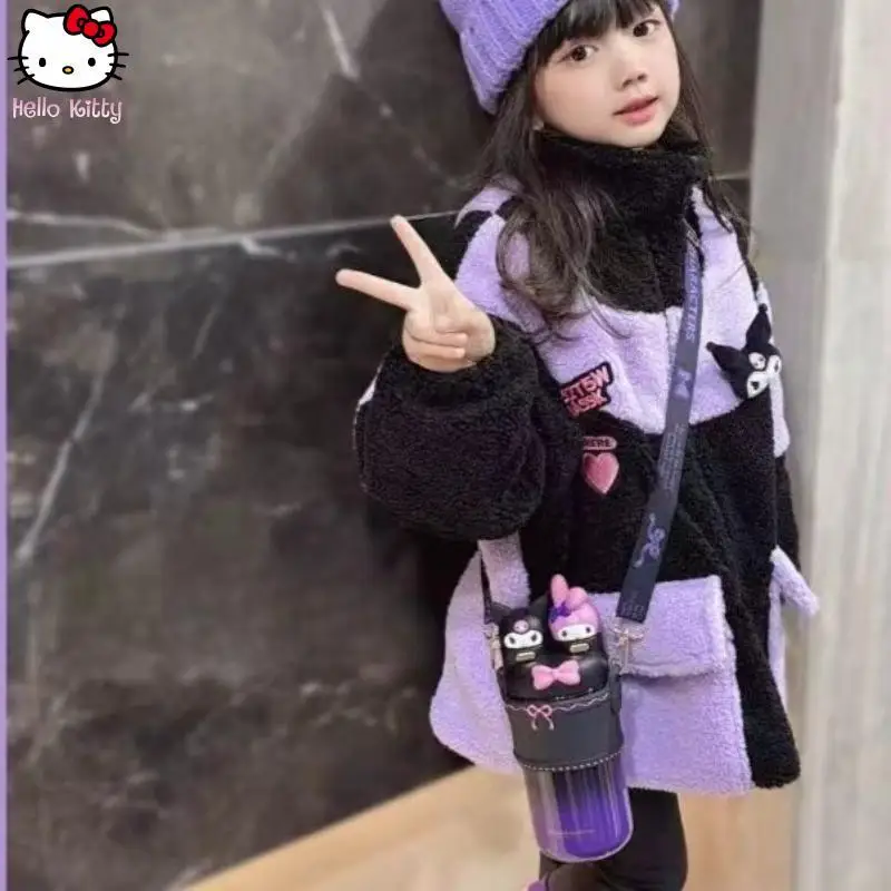 Kuromi Children's Warm Jacket Cartoon Anime Girls Kawaii Autumn Winter New Thickened Cotton Sanrio Halloween Tops Delivery Bag
Kuromi Children's Warm Jacket Cartoon Anime Girls Kawaii Autumn Winter New Thickened Cotton Sanrio Halloween Tops Delivery Bag