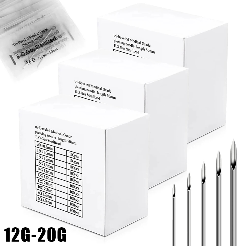 100/50/20/5pcs Body Piercing Needle Steel Sterile12G 14G 16G 18G 20G Disposable Ear Nose Nipple Lip Navel Pircing Tools
100/50/20/5pcs Body Piercing Needle Steel Sterile12G 14G 16G 18G 20G Disposable Ear Nose Nipple Lip Navel Pircing Tools