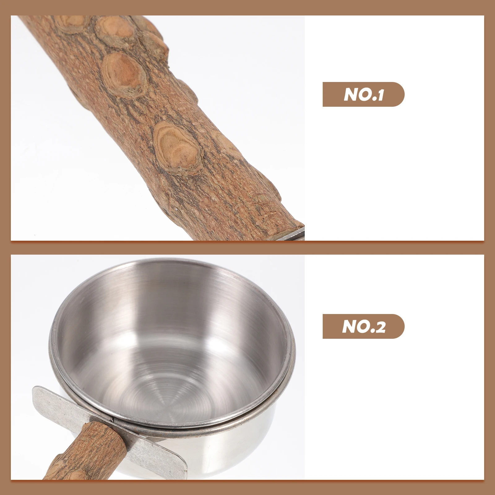 Bird Food Cup St Parrot Feeder Stainless Steel Bowl Wooden Playing Rack for Birds High Quality Natural Wood Durable Toys
Bird Food Cup St Parrot Feeder Stainless Steel Bowl Wooden Playing Rack for Birds High Quality Natural Wood Durable Toys
