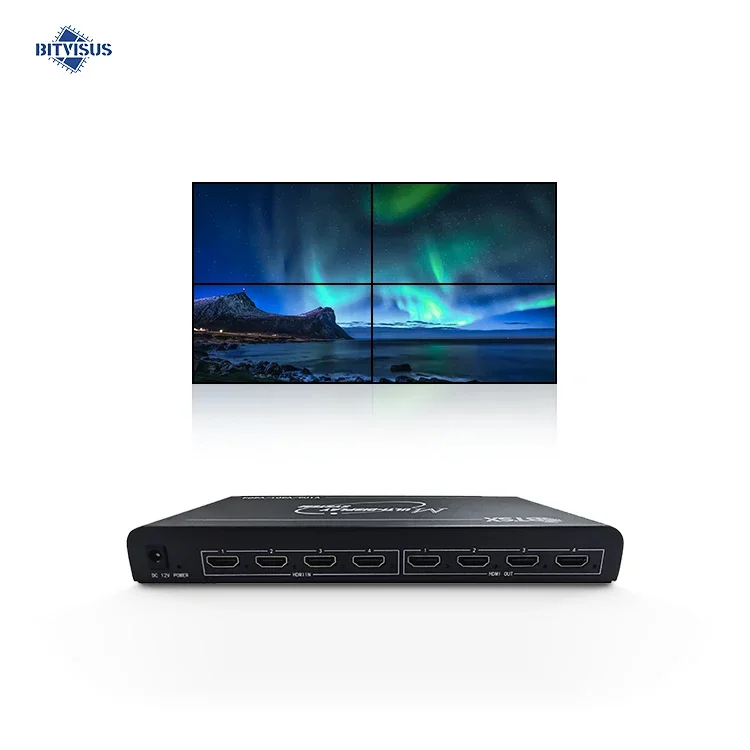 Новейший контроллер видеостены «все в одном» Hdmi 4K 4 Hdmi в 4 Hdmi Out Процессор видеостены Контроллер ТВ видеостены 2x2
Новейший контроллер видеостены «все в одном» Hdmi 4K 4 Hdmi в 4 Hdmi Out Процессор видеостены Контроллер ТВ видеостены 2x2