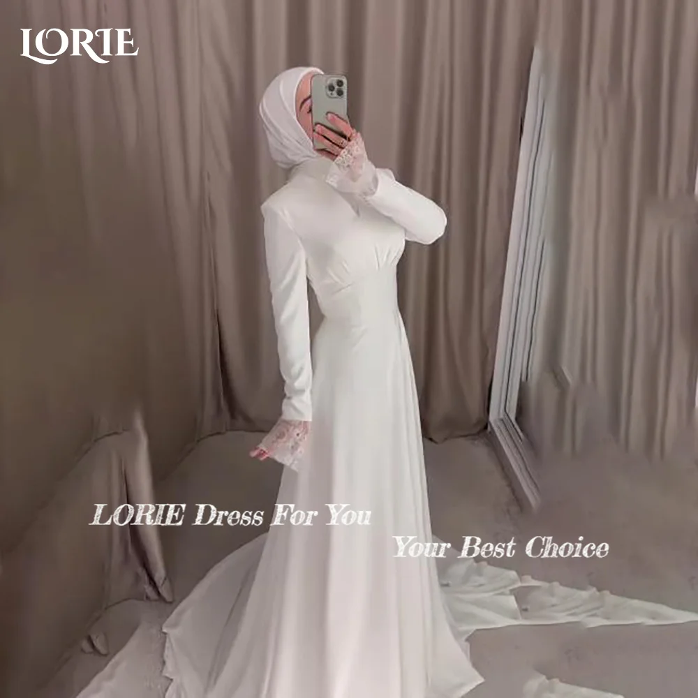 LORIE Vintage Pearls Mermaid Wedding Dresses Muslim Long Sleeve High Collar Bridal Gown Button Princess Bride Dress Customized
LORIE Vintage Pearls Mermaid Wedding Dresses Muslim Long Sleeve High Collar Bridal Gown Button Princess Bride Dress Customized