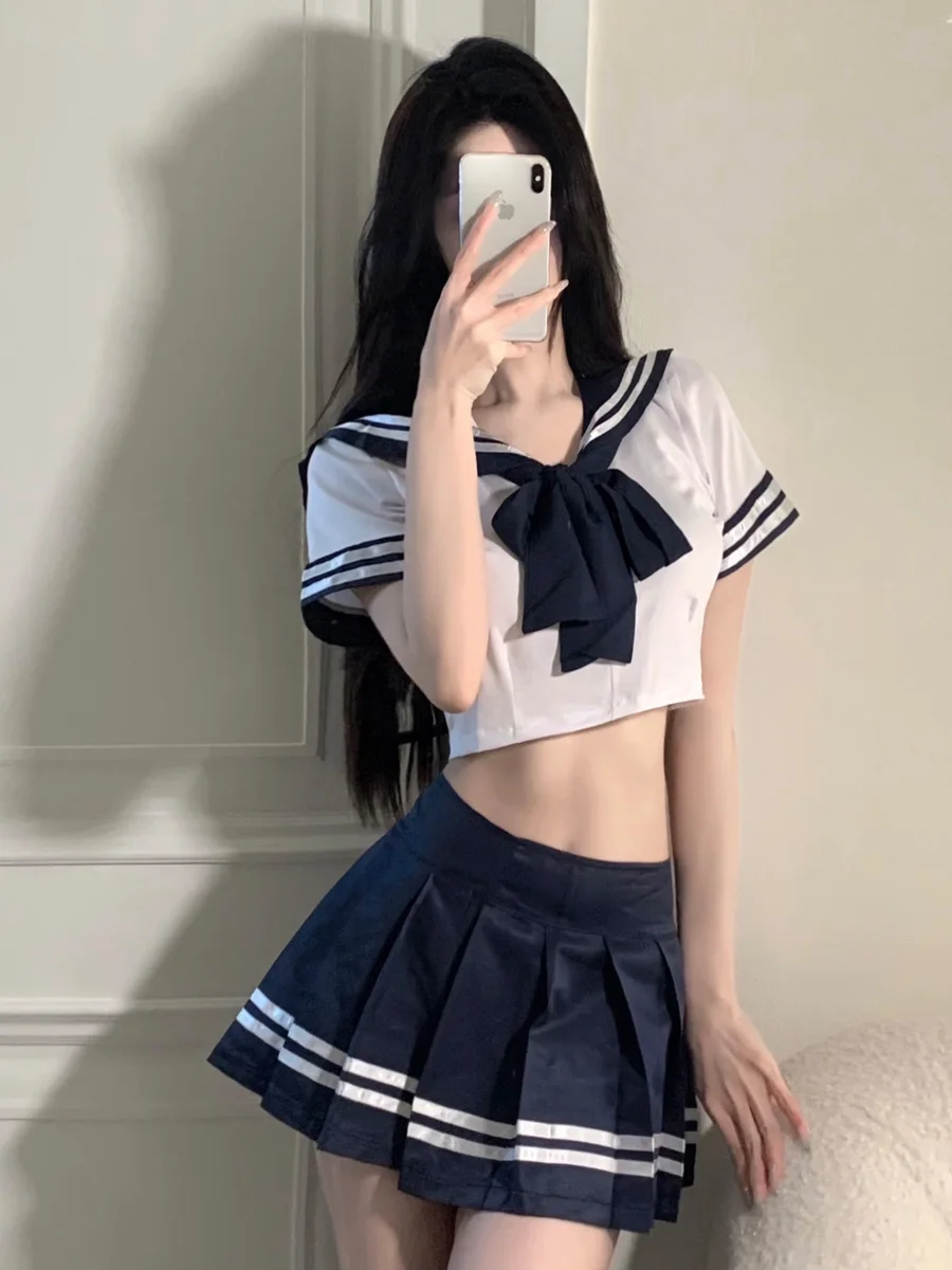 Sexy Cosplay Japanese Campus Student Costume Navy Collar Plus Size College Feng Sailor JK Uniform Suit Female
Sexy Cosplay Japanese Campus Student Costume Navy Collar Plus Size College Feng Sailor JK Uniform Suit Female