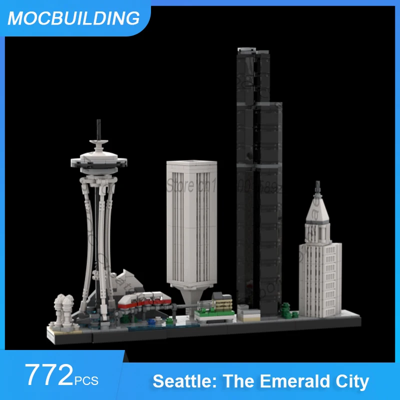 MOC Building Blocks Seattle The Emerald City Model DIY Assemble Bricks Display Architecture Skylines Creative Toys Gifts 772PCS
MOC Building Blocks Seattle The Emerald City Model DIY Assemble Bricks Display Architecture Skylines Creative Toys Gifts 772PCS