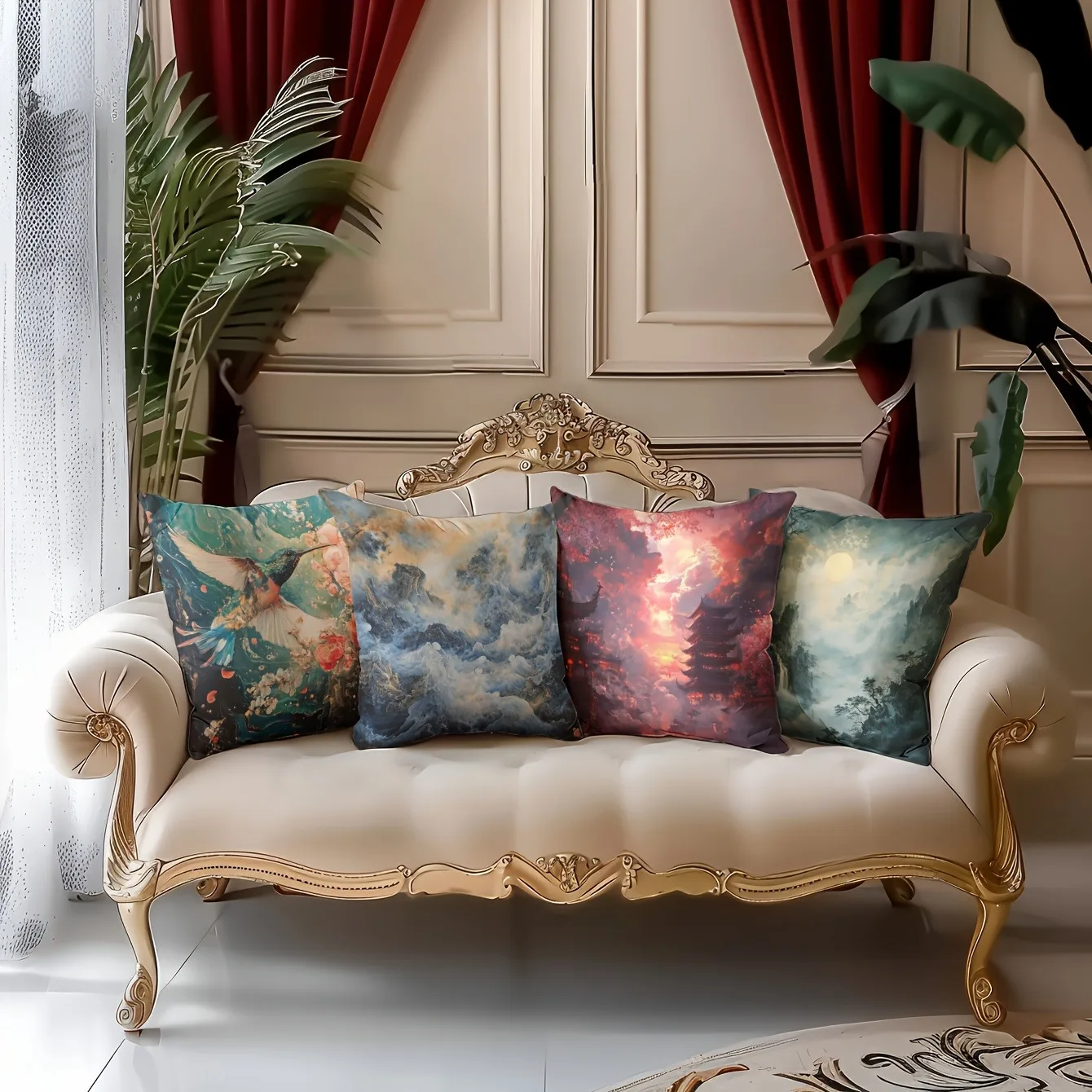 Яркая наволочка в стиле фэнтези: декоративная наволочка с рисунком колибри/горного/пастья для роскошного причудливого домашнего декора
Яркая наволочка в стиле фэнтези: декоративная наволочка с рисунком колибри/горного/пастья для роскошного причудливого домашнего декора