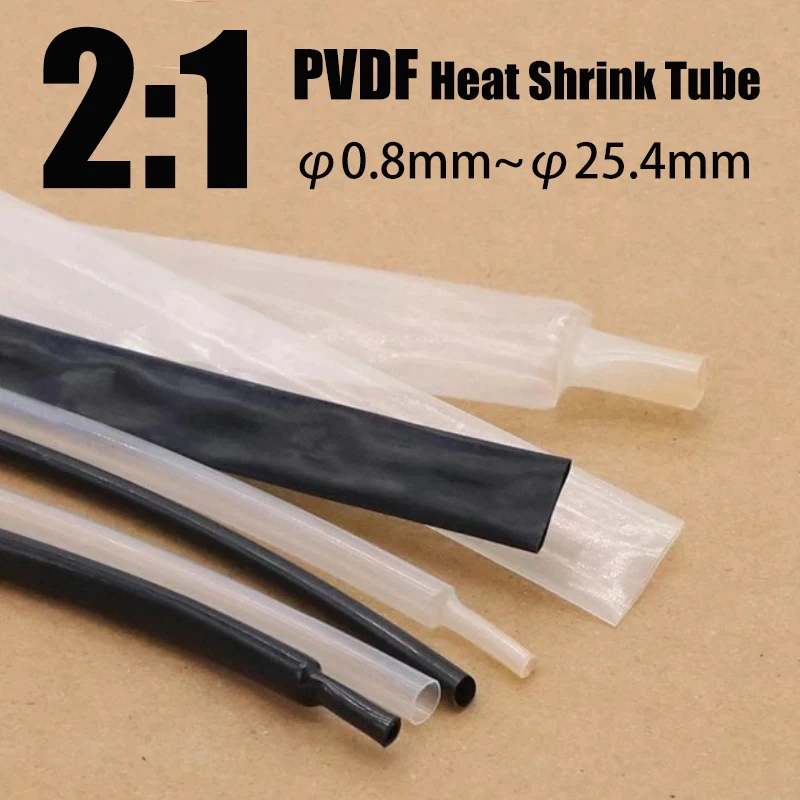 2:1 PVDF Heat Shrink Tubing 0.8-25.4mm Black/Clear Semi-hard Heat Shrinkable Tube for Wire Connection Protection
2:1 PVDF Heat Shrink Tubing 0.8-25.4mm Black/Clear Semi-hard Heat Shrinkable Tube for Wire Connection Protection