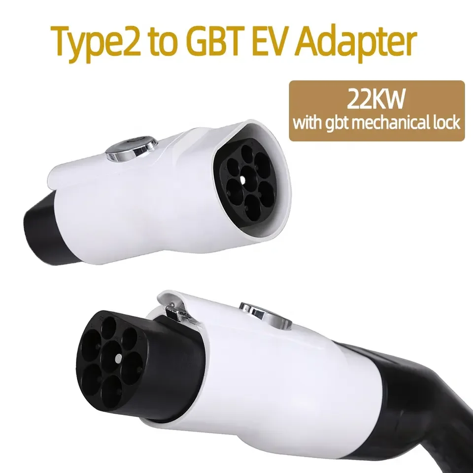 EV Charger Adapter IEC 62196 Type 2 To GBT Use for China Standard Vehicles Charging with GBT Mechanical lock preventing 22kw
EV Charger Adapter IEC 62196 Type 2 To GBT Use for China Standard Vehicles Charging with GBT Mechanical lock preventing 22kw