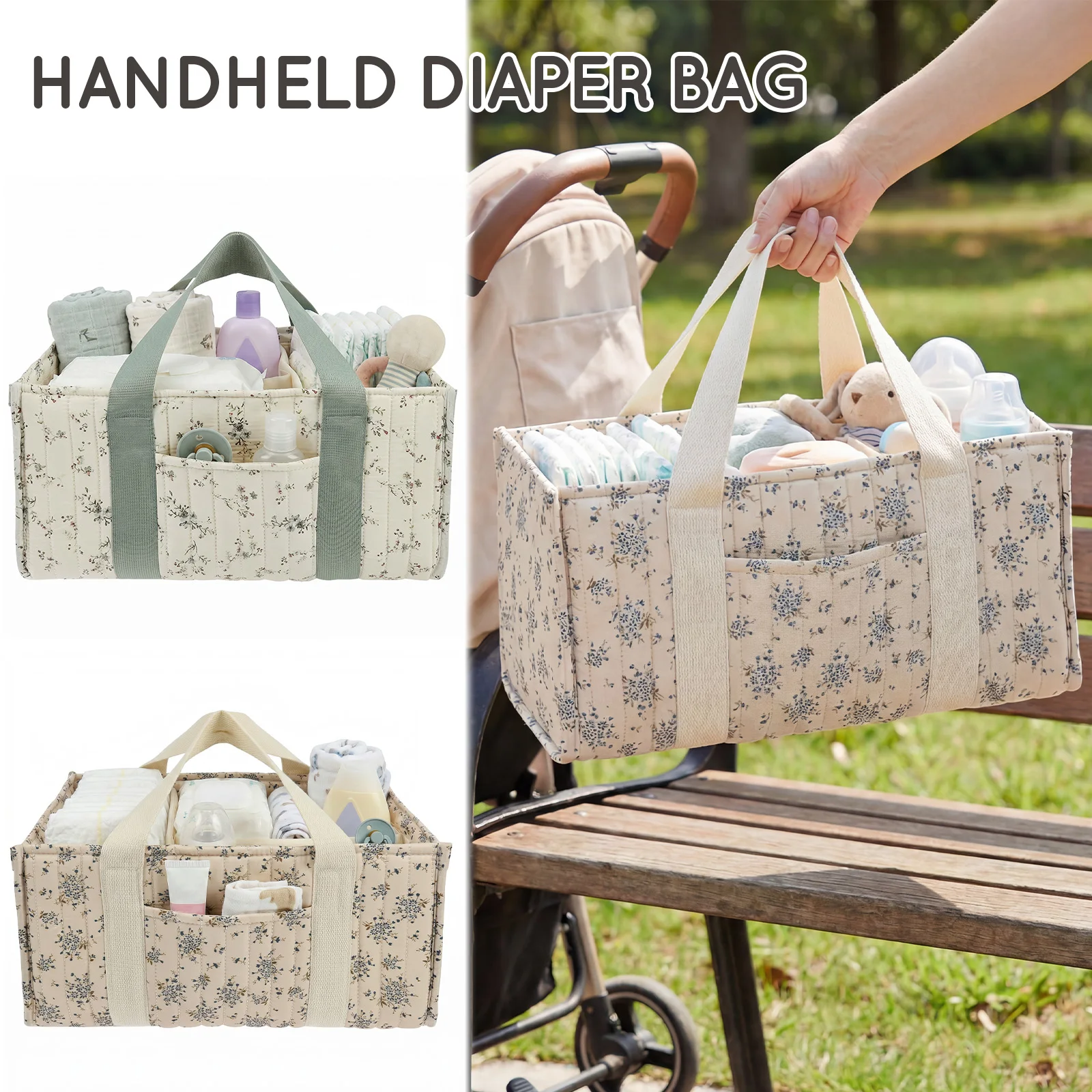 Foldable Diaper Caddy Organizer Floral Pattern Stylish Diaper Storage Basket With Handle Large Capacity Tote Bag for Nursery
Foldable Diaper Caddy Organizer Floral Pattern Stylish Diaper Storage Basket With Handle Large Capacity Tote Bag for Nursery