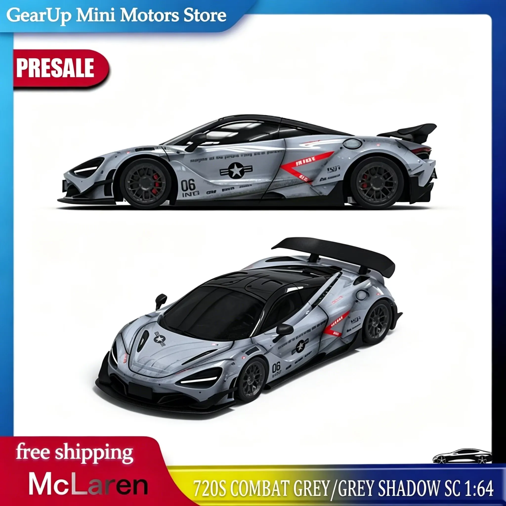 Supcar Diecast Sports Car Model Toy 1:64 Scale Mclaren 720s Grey Shadow Painting Simulation Alloy Car Model For Adult Collectors
Supcar Diecast Sports Car Model Toy 1:64 Scale Mclaren 720s Grey Shadow Painting Simulation Alloy Car Model For Adult Collectors