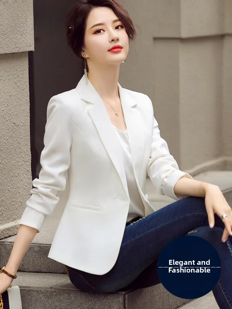 White Casual Slim Fit Women's Suit Jacket Spring Autumn New Style Professional Top Summer Elegance Thin Polyester Fiber
White Casual Slim Fit Women's Suit Jacket Spring Autumn New Style Professional Top Summer Elegance Thin Polyester Fiber