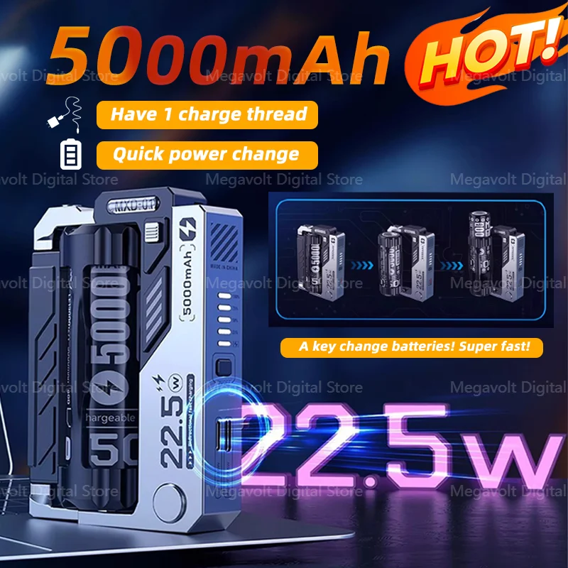 10000mAh Portable Power Bank Removable Replaceable Battery Pack 22.5W Fast Charging External Battery for Xiaomi iPhone Samsung
10000mAh Portable Power Bank Removable Replaceable Battery Pack 22.5W Fast Charging External Battery for Xiaomi iPhone Samsung