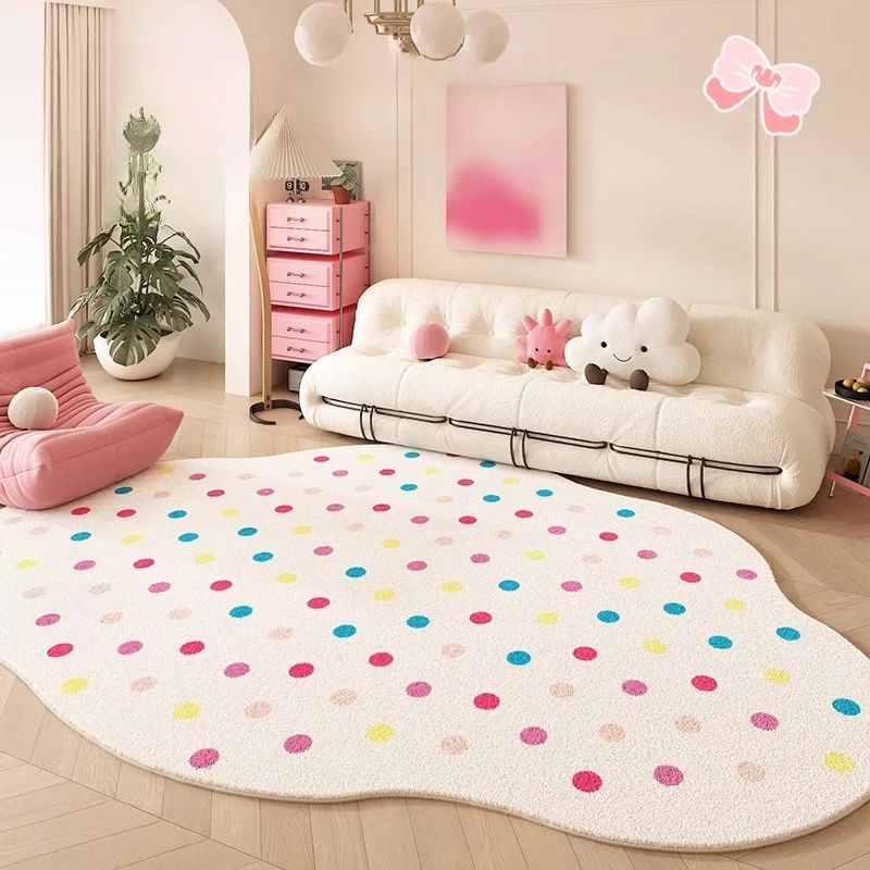 Irregular Shapes Carpets for Living Room Cream Style Bedroom Decor Plush Thick Plush Lounge Floor Mat Fluffy Soft Cloakroom Rug
Irregular Shapes Carpets for Living Room Cream Style Bedroom Decor Plush Thick Plush Lounge Floor Mat Fluffy Soft Cloakroom Rug