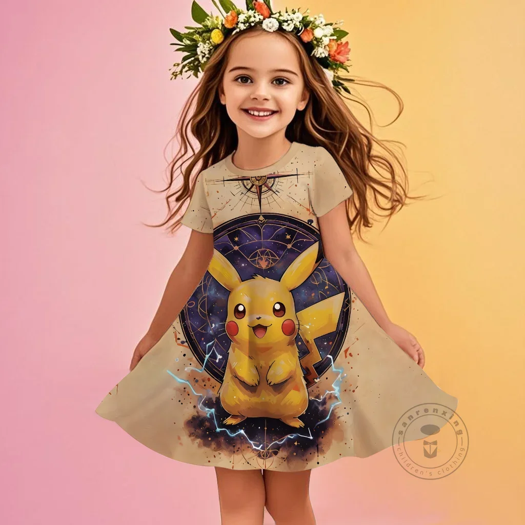 Pikachu Cute Girls Dress 3D Printed Short Sleeve Round Neck Summer And Fall Kawaii Outfit Children 3-14 Years Street Hot
Pikachu Cute Girls Dress 3D Printed Short Sleeve Round Neck Summer And Fall Kawaii Outfit Children 3-14 Years Street Hot
