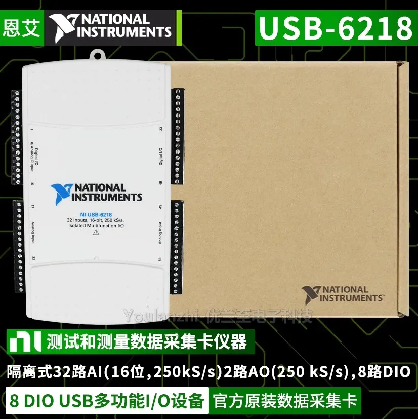 NI USB-6218 779678-01 Data Acquisition Card Multi functional I/O
NI USB-6218 779678-01 Data Acquisition Card Multi functional I/O
