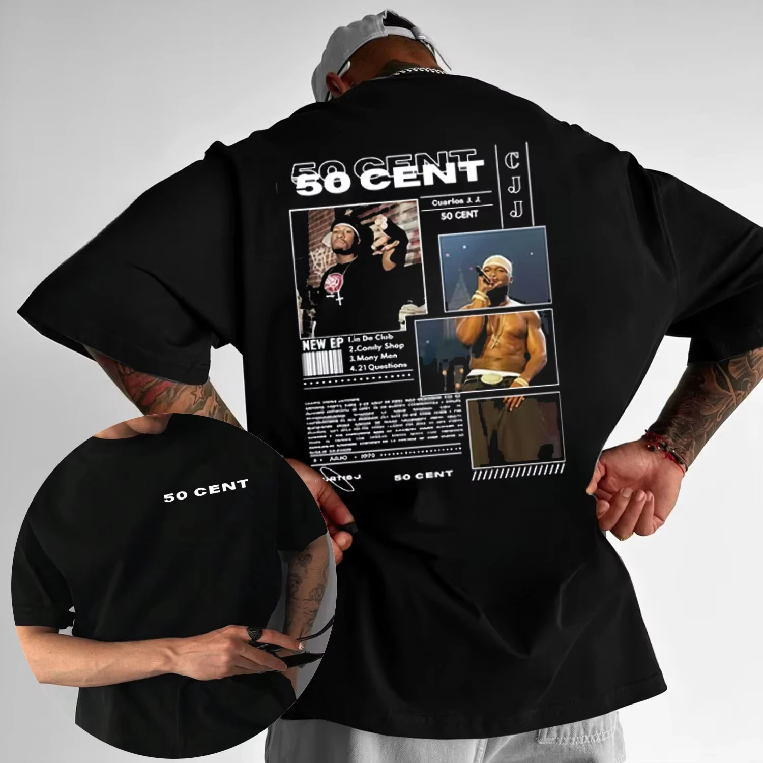2025 Summer Rapper 50 Cents Tour Album Graphic T-shirt Men's Cotton Hip-hop Rock Short-sleeved T-shirt Fashion Loose T-shirt
2025 Summer Rapper 50 Cents Tour Album Graphic T-shirt Men's Cotton Hip-hop Rock Short-sleeved T-shirt Fashion Loose T-shirt