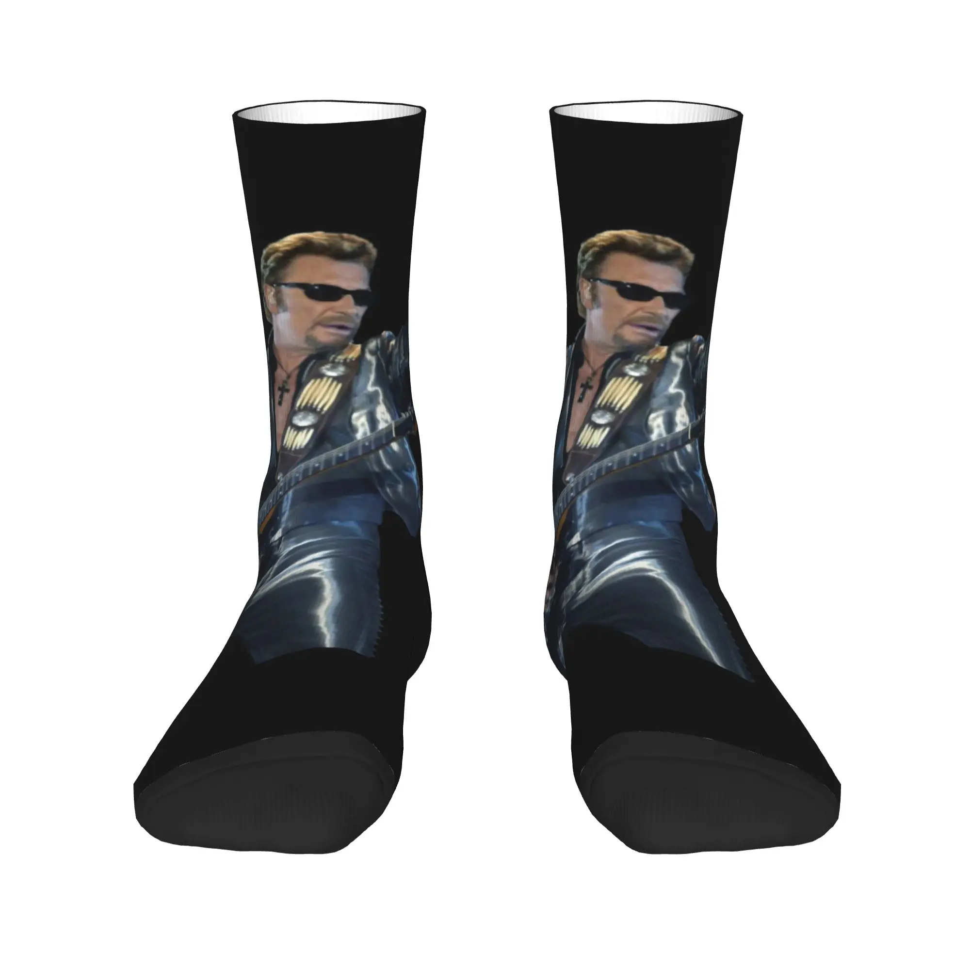 Fashion Printed Johnny Hallyday French Rock Singer Socks for Women Men Stretch Summer Autumn Winter Crew Socks
Fashion Printed Johnny Hallyday French Rock Singer Socks for Women Men Stretch Summer Autumn Winter Crew Socks
