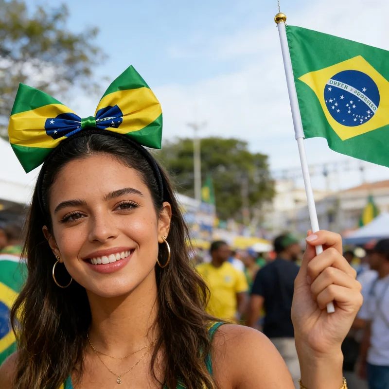 1 Set Brazil Flag Decorative Accessory(1 Head piece + 5pcs Hand Wave Flags) Football Match Fan Cheer Headgear for Event Sports
1 Set Brazil Flag Decorative Accessory(1 Head piece + 5pcs Hand Wave Flags) Football Match Fan Cheer Headgear for Event Sports