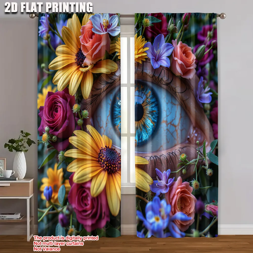 2pc, Window Drapes Eyes and flowers Light Filter Party Decorations Perfect for Holiday Home Decor & Gifts
2pc, Window Drapes Eyes and flowers Light Filter Party Decorations Perfect for Holiday Home Decor & Gifts