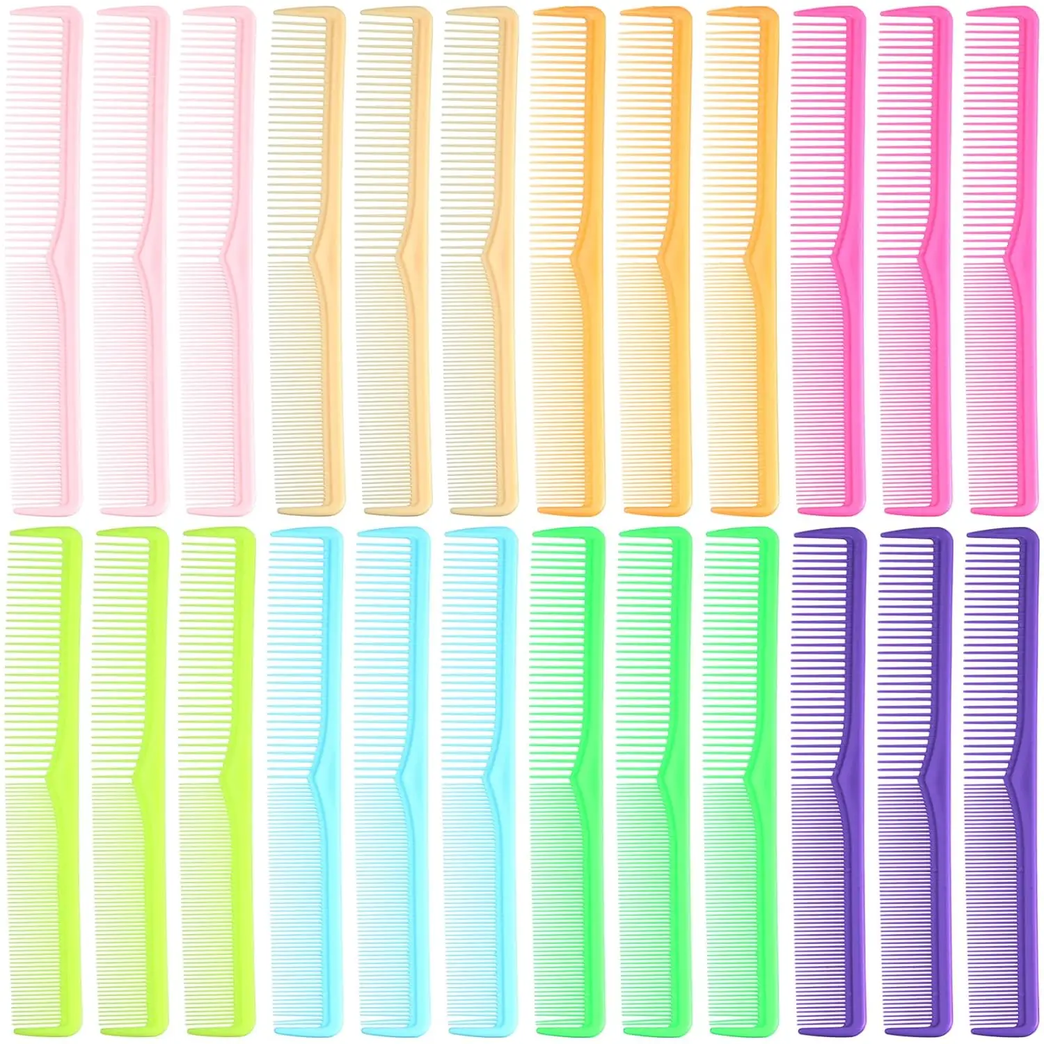 24 Pack Carbon Fiber Hair Cutting Combs, Fine & Wide Teeth for All Hair Types, Professional Barber Comb Set, Light Color
24 Pack Carbon Fiber Hair Cutting Combs, Fine & Wide Teeth for All Hair Types, Professional Barber Comb Set, Light Color